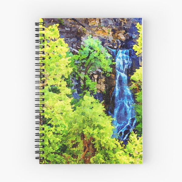 Item preview, Watercolor depiction of Bridal Veil Falls in Spearfish Canyon South Dakota designed and sold by GestaltImagery.