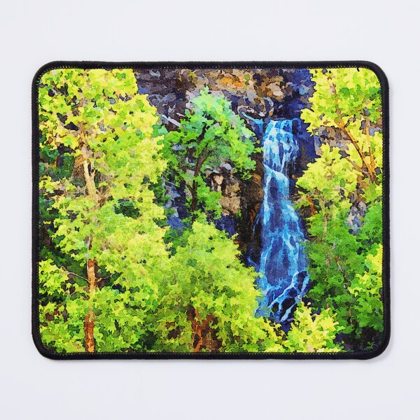 Item preview, Watercolor depiction of Bridal Veil Falls in Spearfish Canyon South Dakota designed and sold by GestaltImagery.