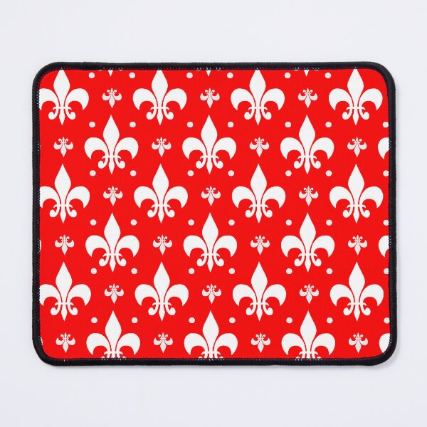 Item preview, Red Background Fleur-de-lis Pattern Design designed and sold by PatternTitan.