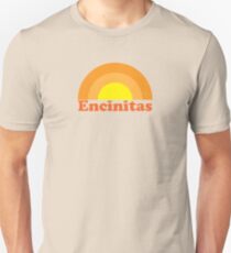 Encinitas Retro Sonnenuntergang Slim Fit T-Shirt