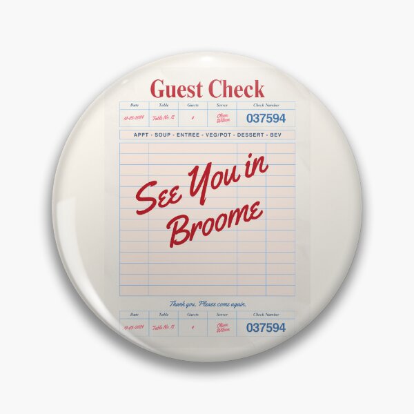 Item preview, See You in Broome - Vintage Diner Guest Check Travel Print designed and sold by RM-Journey.