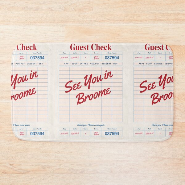 Item preview, See You in Broome - Vintage Diner Guest Check Travel Print designed and sold by RM-Journey.
