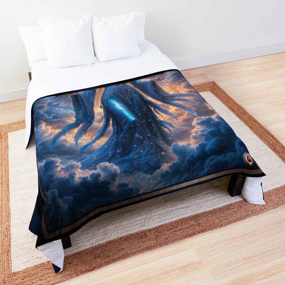 The Heavenly Angel Amélie Aurelia Surrounded by Heavenly Light AI Concept Art by Xzendor7 3 The Heavenly Angel Amélie Aurelia Surrounded by Heavenly Light Captivating AI Concept Art by Xzendor7 Decorative Art Print Comforter