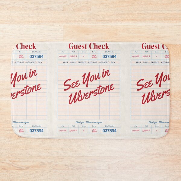 Item preview, See You in Ulverstone - Vintage Diner Guest Check Travel Print designed and sold by RM-Journey.