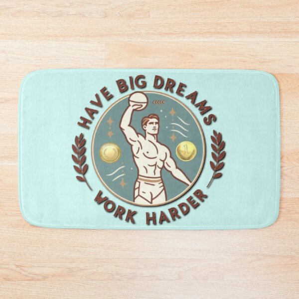 Item preview,  Symbol of an athlete with medals with the slogan: Have big dreams, work harder.  designed and sold by JaroDesign2023.
