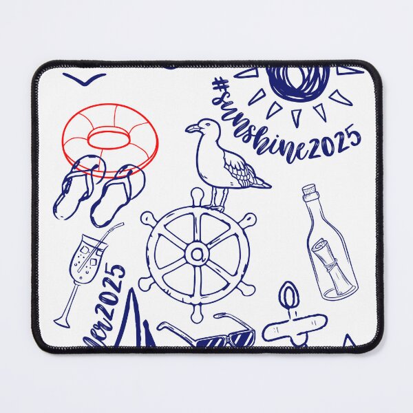 Item preview, Summer 2025 doodle art navy blue designed and sold by coloursforkids.