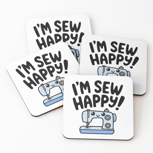 Item preview, I'm Sew Happy! Cute Sewing Machine Pun designed and sold by PMCreative.