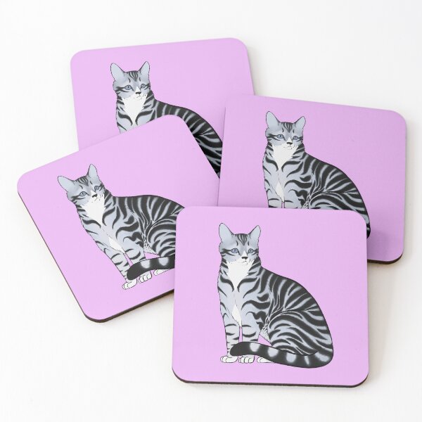 Item preview, Black Silver Mackerel Tabby Cat designed and sold by terrifying.