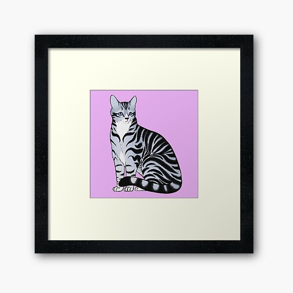 Item preview, Black Silver Mackerel Tabby Cat designed and sold by terrifying.