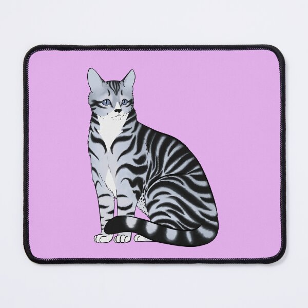 Item preview, Black Silver Mackerel Tabby Cat designed and sold by terrifying.