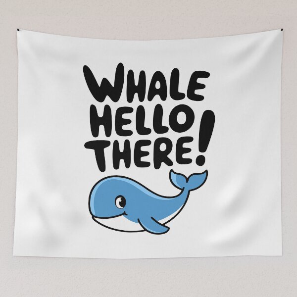 Item preview, Whale Hello There! Cute Whale Pun designed and sold by PMCreative.