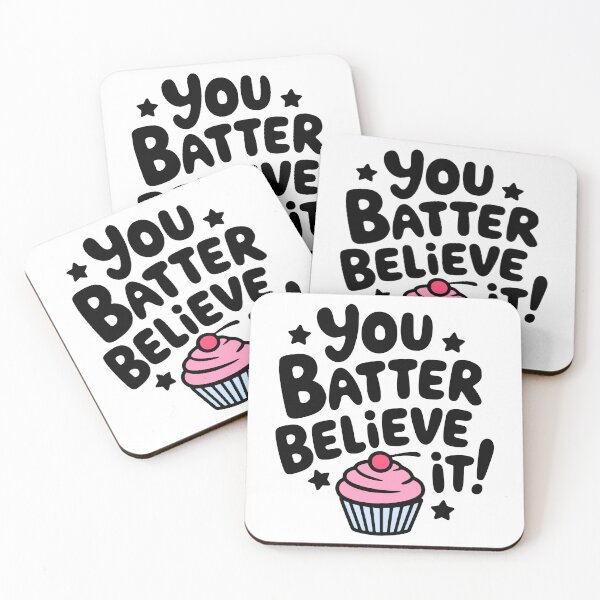 Item preview, You Batter Believe It! Cute Cupcake Pun designed and sold by PMCreative.