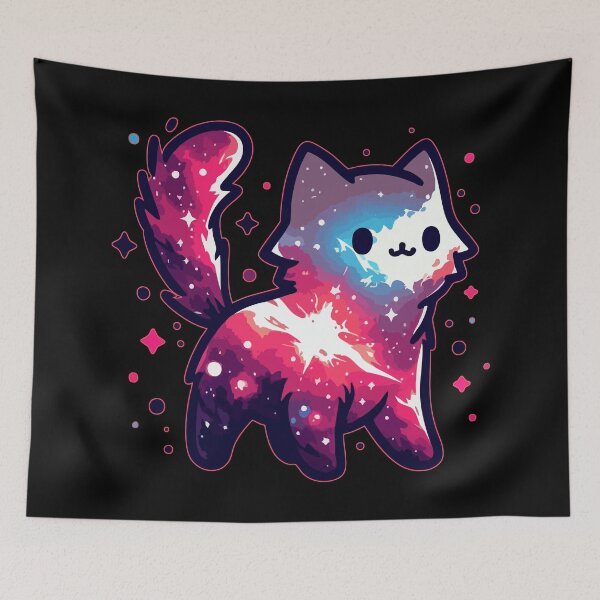 Item preview, Kawaii Cosmic Cat Stars Nebula designed and sold by TomFrontierArt.