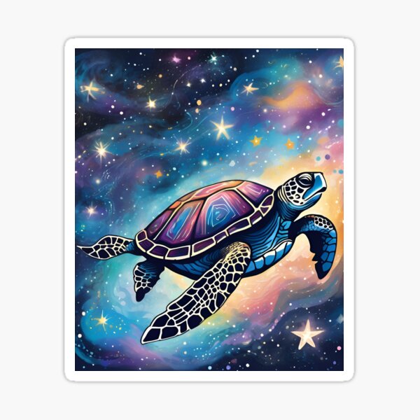 Item preview, Old Turtle Swimming through The Galaxy designed and sold by Dareline.