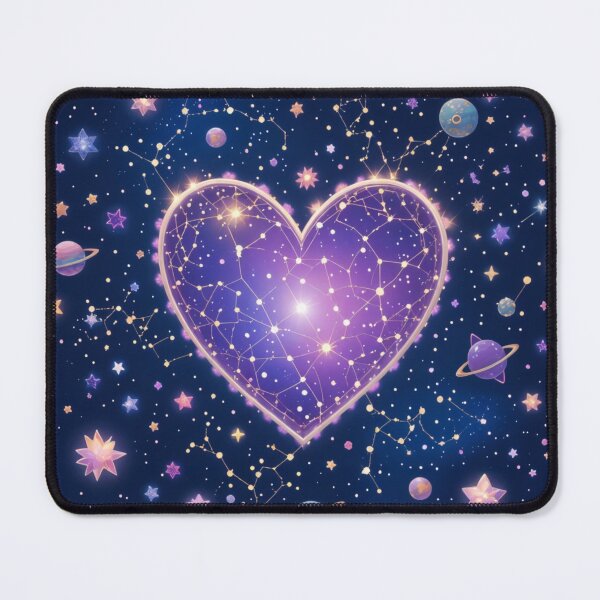Item preview, "Cosmic Heart Constellation - Celestial Love and Starry Night Art designed and sold by latelierdechris.