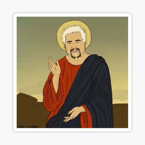 Guy Fieri Jesus Sticker