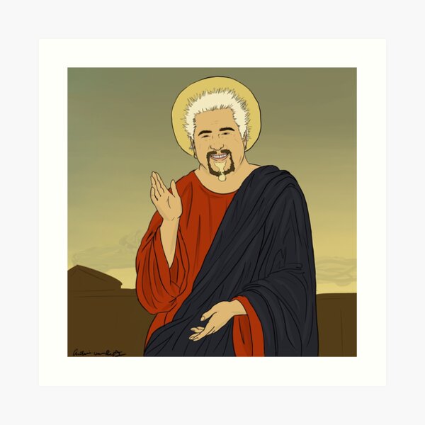 Guy Fieri Jesus Art Print