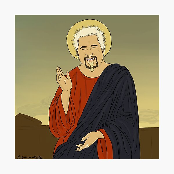 Guy Fieri Jesus Photographic Print