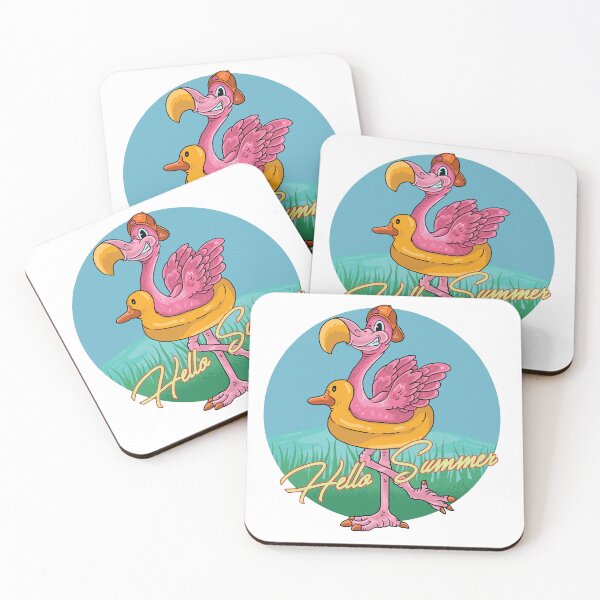 Item preview, Flamingo with Duck Float Illustration designed and sold by Richstd.