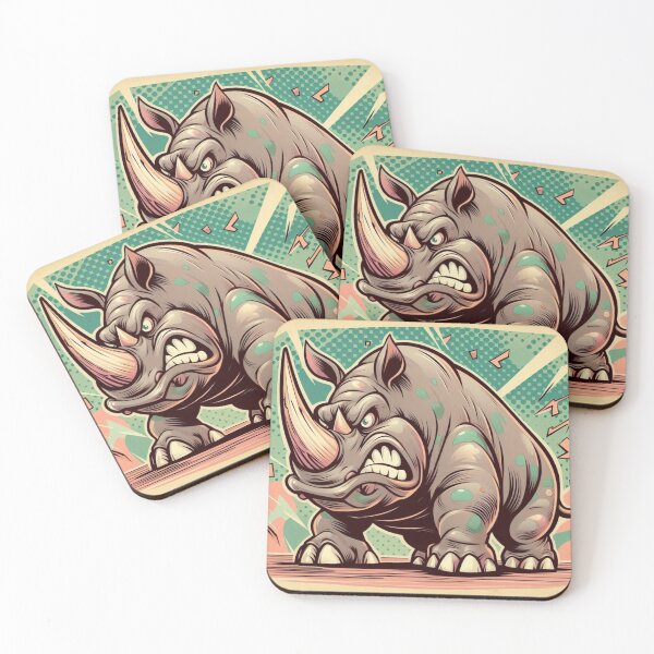 Item preview, Angry rhino cartoon designed and sold by Gabriel-Flores.