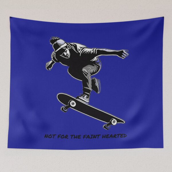Item preview, Skateboarding is not for the faint hearted/Blue by Sandra Lapierre designed and sold by newcuriosity.