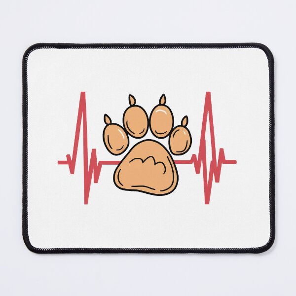 Item preview, paw heartbeat line designed and sold by jkrphoto.