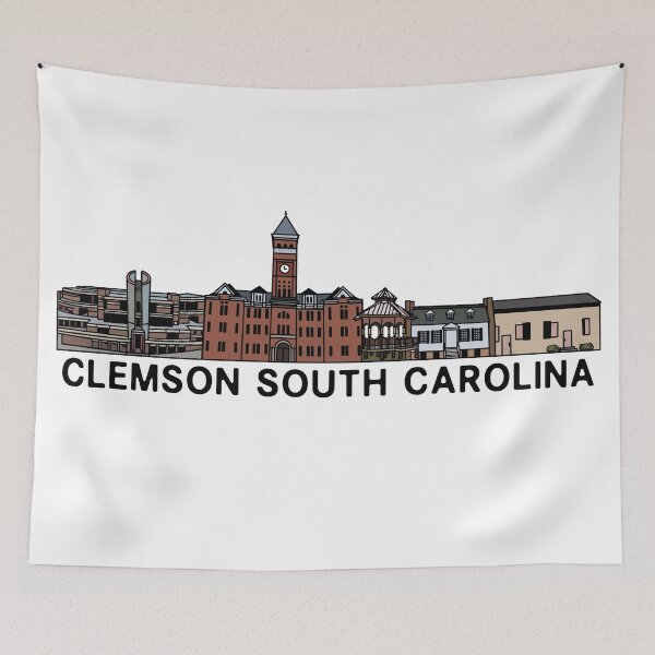 Item preview, Clemson South Carolina Skyline designed and sold by fiberandgloss.