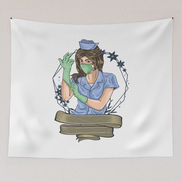Item preview, Illustration of a Nurse Wearing Gloves and Mask designed and sold by Richstd.