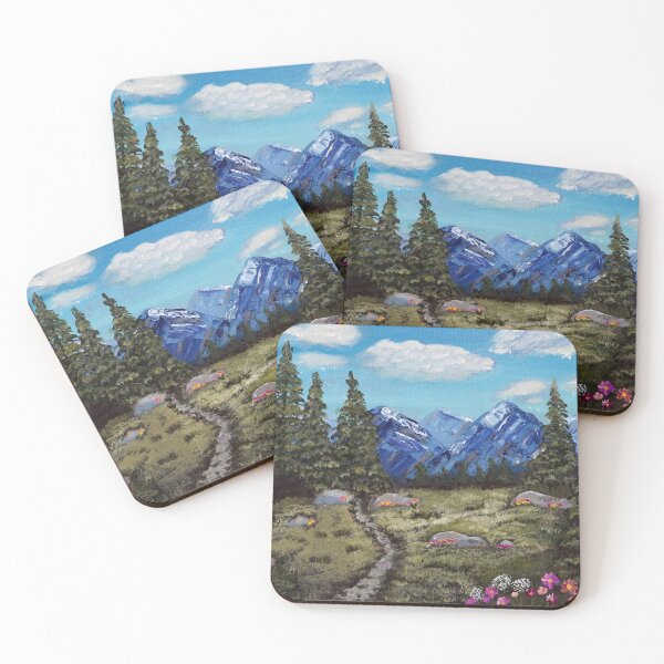 Item preview, Hiking in the Alps Acrylic Painting designed and sold by Sara Grace Art.