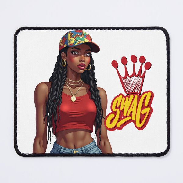 Item preview, Street Swag – Confident & Stylish Afro Woman Art designed and sold by QPTheeArtist.