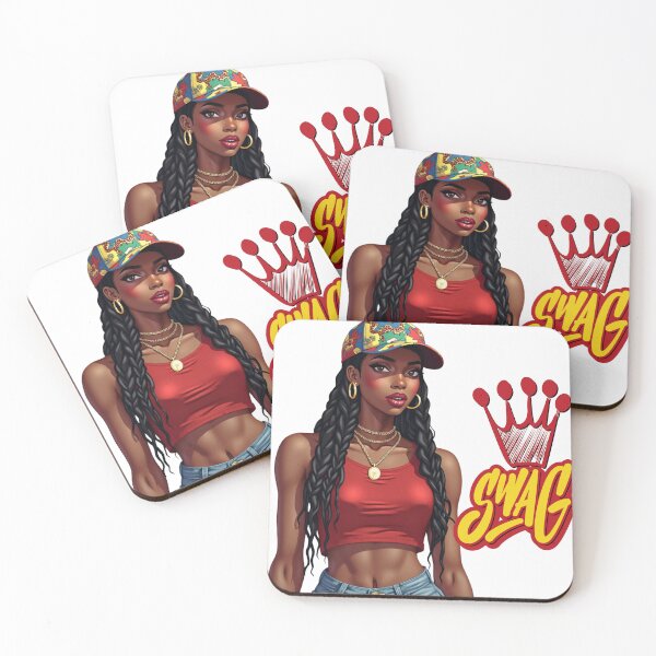 Item preview, Street Swag – Confident & Stylish Afro Woman Art designed and sold by QPTheeArtist.