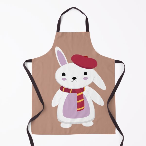 Item preview, Greeting card with a cute flat design Bunny with a Scarf and Beret designed and sold by AlginaPugachova.