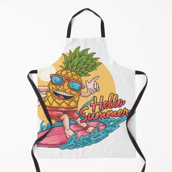 Item preview, Cartoon Pineapple Surfing with Hello Summer Text designed and sold by Richstd.