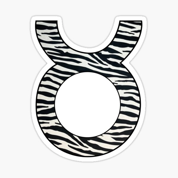Item preview, Taurus zodiac sign zebra pattern designed and sold by Eva-vdz.