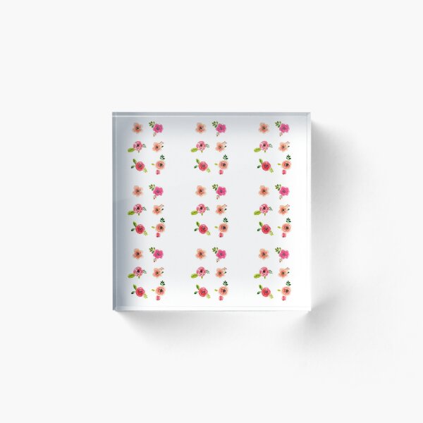 Kleine Blumen Acrylblock