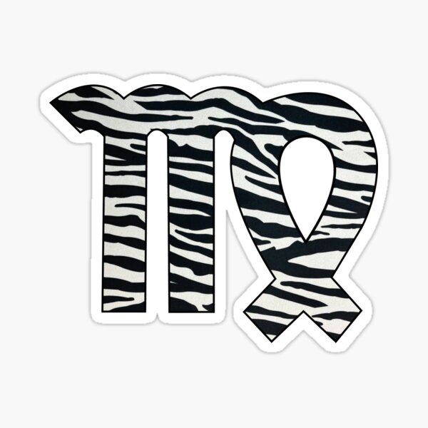 Item preview, Virgo zodiac sign zebra pattern designed and sold by Eva-vdz.