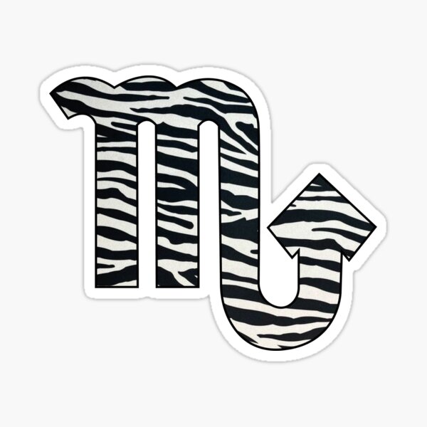 Item preview, Scorpio zodiac sign zebra pattern designed and sold by Eva-vdz.