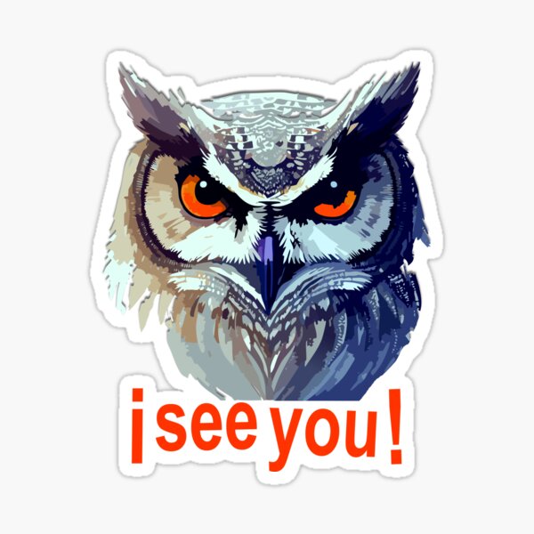 BUBO BUBO - I See You!!! BLUE Sticker