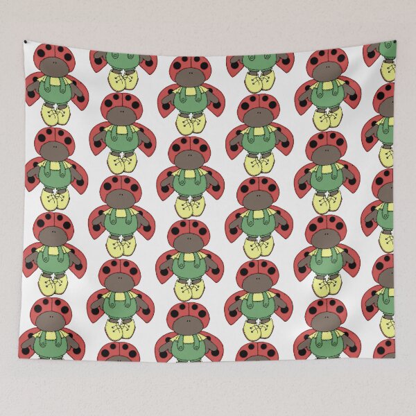 Item preview, Cute Ladybug Doll in Overalls - Hand-Colored Illustration designed and sold by toastysketches.