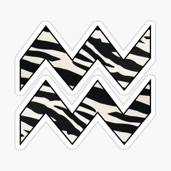 Item preview, Aquarius zodiac sign zebra pattern designed and sold by Eva-vdz.