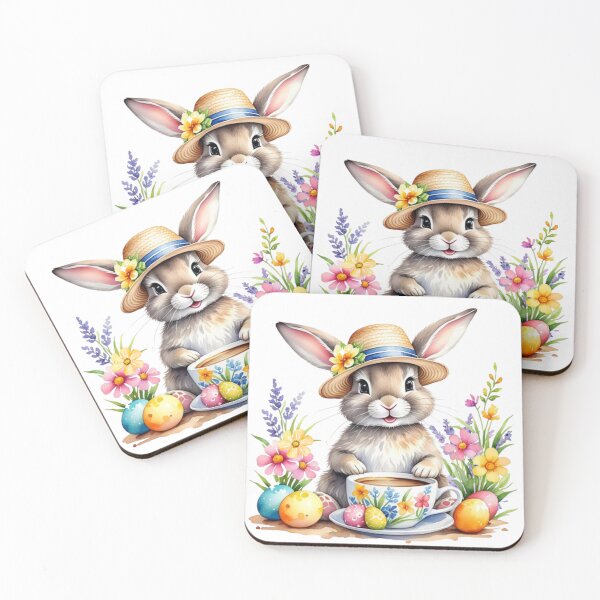 Item preview, Watercolor Easter Bunny designed and sold by Claustronautas.