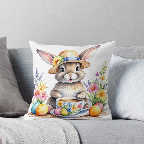 Item preview, Watercolor Easter Bunny designed and sold by Claustronautas.