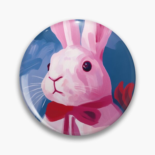 Item preview, White Rabbit With Ribbon Illustration designed and sold by triplethedot.