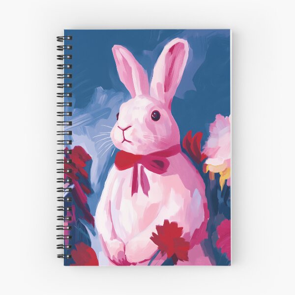 Item preview, White Rabbit With Ribbon Illustration designed and sold by triplethedot.