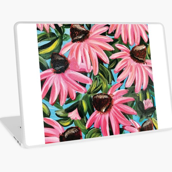 Aperçu de l'œuvre Peinture acrylique « Beautés d'échinacées » en rose créée et vendue par Sara Grace Art.