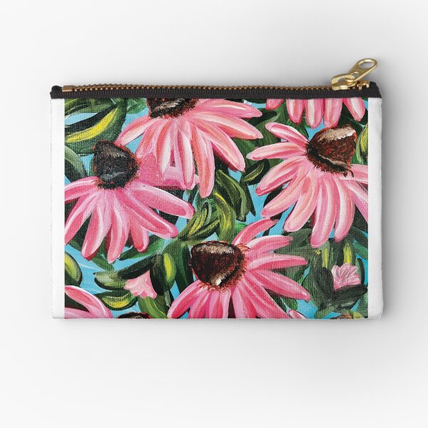 Vista previa del artículo con la obra «Bonitas bellezas de equinácea rosa, pintura acrílica», diseñado y vendido por Sara Grace Art.