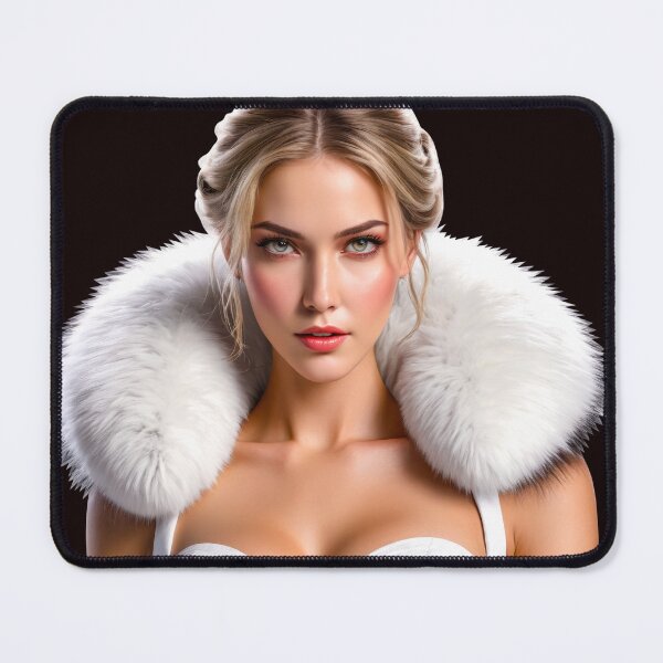 Item preview, Beautiful Woman in White Fur Collar and Corset designed and sold by paiteen09.