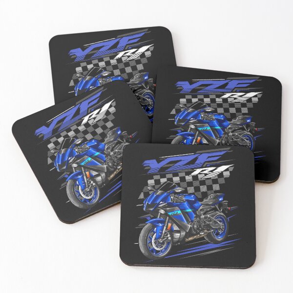 Artikelvorschau, Yamaha YZF-R1 2024 (Team Yamaha Blue) für Motorradfahrer entworfen und verkauft von MotoApparelHub.