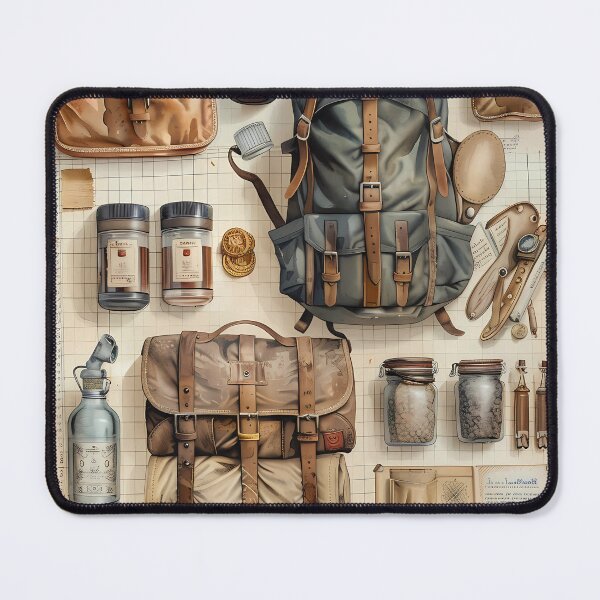 Item preview,  Vintage Travel Essentials, Junk Journal, Traveler's Equipment , Scrapbook, Vintage Ephemera designed and sold by ExploreElegance.