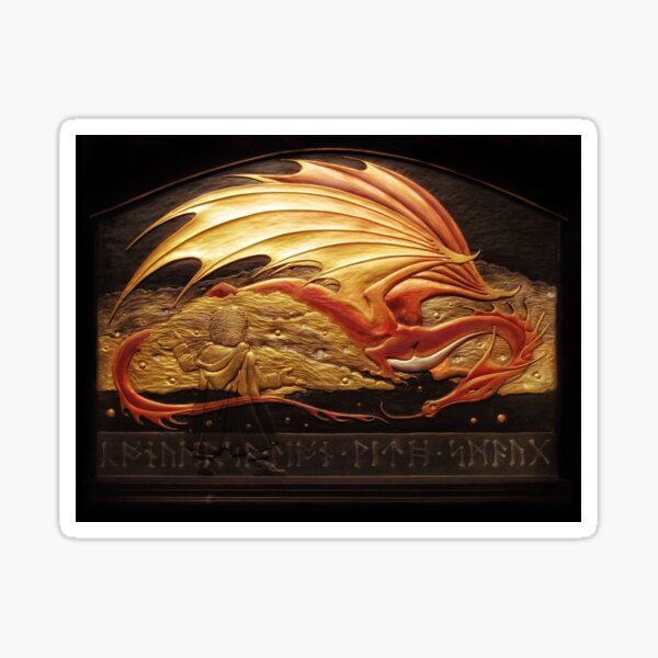 Vista previa del artículo con la obra «Conversación con Smaug», diseñado y vendido por FaunoFae.